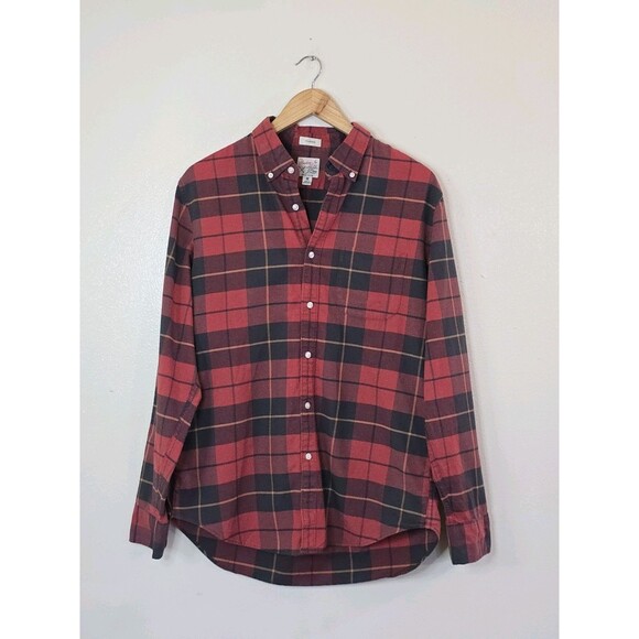 J Crew Broken-In Oxford Shirt Tartan  Mens Medium Classic Fit Plaid Button Down - Picture 11 of 11